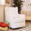 image:imageCarters Arlo Glider Recliner Nursery Chair  Water amp Stain Resistant Glider Rocking Chair for Nursery  GREENGUARD Gold FSC amp CertiPUR US Certified  Cozy Cream Swivel Rocker Recliner Chair  Glider Recliner Nursery Chair w 360 Swivel  GREENGUARD Gold amp FSC Certified Glider Rocking ChairIvory Boucle