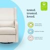 image:imageCarters Arlo Glider Recliner Nursery Chair  Water amp Stain Resistant Glider Rocking Chair for Nursery  GREENGUARD Gold FSC amp CertiPUR US Certified  Cozy Cream Swivel Rocker Recliner Chair  Glider Recliner Nursery Chair w 360 Swivel  GREENGUARD Gold amp FSC Certified Glider Rocking ChairPerformance Cream Linen