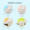 image:imageCarters Arlo Glider Recliner Nursery Chair  Water amp Stain Resistant Glider Rocking Chair for Nursery  GREENGUARD Gold FSC amp CertiPUR US Certified  Cozy Cream Swivel Rocker Recliner Chair  Glider Recliner Nursery Chair w 360 Swivel  GREENGUARD Gold amp FSC Certified Glider Rocking ChairPerformance Cream Linen