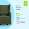 image:imageCarters Arlo Glider Recliner Nursery Chair  Water amp Stain Resistant Glider Rocking Chair for Nursery  GREENGUARD Gold FSC amp CertiPUR US Certified  Cozy Cream Swivel Rocker Recliner Chair  Glider Recliner Nursery Chair w 360 Swivel  GREENGUARD Gold amp FSC Certified Glider Rocking ChairPerformance Forest Green Linen