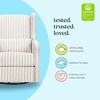 image:imageCarters Arlo Glider Recliner Nursery Chair  Water amp Stain Resistant Glider Rocking Chair for Nursery  GREENGUARD Gold FSC amp CertiPUR US Certified  Cozy Cream Swivel Rocker Recliner Chair  Glider Recliner Nursery Chair w 360 Swivel  GREENGUARD Gold amp FSC Certified Glider Rocking ChairPerformance Charcoal Double Stripe Linen