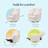 image:imageCarters Arlo Glider Recliner Nursery Chair  Water amp Stain Resistant Glider Rocking Chair for Nursery  GREENGUARD Gold FSC amp CertiPUR US Certified  Cozy Cream Swivel Rocker Recliner Chair  Glider Recliner Nursery Chair w 360 Swivel  GREENGUARD Gold amp FSC Certified Glider Rocking ChairPerformance Cream Linen