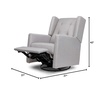image:imageDavinci Maddox Recliner and Swivel Glider in Misty Grey Greenguard Gold amp CertiPURUS Certified