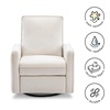 image:imageDavinci Penny Swivel Glider Recliner Performance Cream EcoWeave  Rock Your Baby To Sleep w GREENGUARD Gold Certified Nursery Recliner Chair  Manual 360 Swivel  Water amp Stain ResistantPerformance Cream