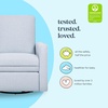 image:imageDavinci Penny Swivel Glider Recliner Performance Cream EcoWeave  Rock Your Baby To Sleep w GREENGUARD Gold Certified Nursery Recliner Chair  Manual 360 Swivel  Water amp Stain ResistantPerformance Chambray Ecotwill