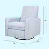 image:imageDavinci Penny Swivel Glider Recliner Performance Cream EcoWeave  Rock Your Baby To Sleep w GREENGUARD Gold Certified Nursery Recliner Chair  Manual 360 Swivel  Water amp Stain ResistantPerformance Chambray Ecotwill