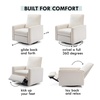 image:imageDavinci Penny Swivel Glider Recliner Performance Cream EcoWeave  Rock Your Baby To Sleep w GREENGUARD Gold Certified Nursery Recliner Chair  Manual 360 Swivel  Water amp Stain ResistantPerformance Cream