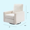 image:imageDavinci Penny Swivel Glider Recliner Performance Cream EcoWeave  Rock Your Baby To Sleep w GREENGUARD Gold Certified Nursery Recliner Chair  Manual 360 Swivel  Water amp Stain ResistantPerformance Cream