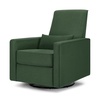 image:imageDavinci Piper Swivel Glider Recliner Chair Pine Green  GREENGUARD CertiPURUS Certified  Ultra Comfy Upholstered Glider Recliner Nursery Chair Manual 360 Recline amp Swivel GlidePine Green