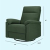 image:imageDavinci Suzy Recliner Glider w 360 Swivel Manual Cozy Cream Boucle  GREENGUARD Gold amp CertiPURUS Certified  Ultra Cozy Recliner Chair for Nursery amp Living Room  Manual ReclinerPine Green