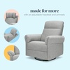 image:imageDavinci Suzy Recliner Glider w 360 Swivel Manual Cozy Cream Boucle  GREENGUARD Gold amp CertiPURUS Certified  Ultra Cozy Recliner Chair for Nursery amp Living Room  Manual ReclinerFrost Grey