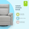 image:imageDavinci Suzy Recliner Glider w 360 Swivel Manual Cozy Cream Boucle  GREENGUARD Gold amp CertiPURUS Certified  Ultra Cozy Recliner Chair for Nursery amp Living Room  Manual ReclinerFrost Grey
