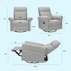 image:imageDavinci Suzy Recliner Glider w 360 Swivel Manual Cozy Cream Boucle  GREENGUARD Gold amp CertiPURUS Certified  Ultra Cozy Recliner Chair for Nursery amp Living Room  Manual ReclinerFrost Grey