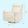 image:imageDavinci Suzy Recliner Glider w 360 Swivel Manual Cozy Cream Boucle  GREENGUARD Gold amp CertiPURUS Certified  Ultra Cozy Recliner Chair for Nursery amp Living Room  Manual ReclinerVanilla