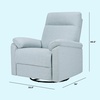 image:imageDavinci Suzy Recliner Glider w 360 Swivel Manual Pine Green  GREENGUARD Gold amp CertiPURUS Certified  Ultra Cozy Recliner Chair for Nursery amp Living Room  Manual ReclinerHeathered Blue