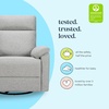 image:imageDavinci Suzy Recliner Glider w 360 Swivel Manual Pine Green  GREENGUARD Gold amp CertiPURUS Certified  Ultra Cozy Recliner Chair for Nursery amp Living Room  Manual ReclinerFrost Grey