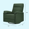 image:imageDavinci Suzy Recliner Glider w 360 Swivel Manual Pine Green  GREENGUARD Gold amp CertiPURUS Certified  Ultra Cozy Recliner Chair for Nursery amp Living Room  Manual ReclinerPine Green