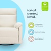 image:imageDavinci Suzy Recliner Glider w 360 Swivel Manual Pine Green  GREENGUARD Gold amp CertiPURUS Certified  Ultra Cozy Recliner Chair for Nursery amp Living Room  Manual ReclinerVanilla