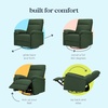 image:imageDavinci Suzy Recliner Glider w 360 Swivel Manual Pine Green  GREENGUARD Gold amp CertiPURUS Certified  Ultra Cozy Recliner Chair for Nursery amp Living Room  Manual ReclinerPine Green