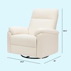 image:imageDavinci Suzy Recliner Glider w 360 Swivel Manual Pine Green  GREENGUARD Gold amp CertiPURUS Certified  Ultra Cozy Recliner Chair for Nursery amp Living Room  Manual ReclinerCozy Cream Boucle
