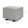 image:imageDavinci Universal Gliding Ottoman in Performance Cream Linen Greenguard Gold amp CertiPURUS CertifiedFrost Grey