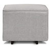 image:imageDavinci Universal Gliding Ottoman in Performance Cream Linen Greenguard Gold amp CertiPURUS CertifiedMisty Grey
