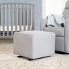 image:imageDavinci Universal Gliding Ottoman in Performance Cream Linen Greenguard Gold amp CertiPURUS CertifiedMisty Grey
