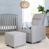 image:imageDavinci Universal Gliding Ottoman in Performance Cream Linen Greenguard Gold amp CertiPURUS CertifiedMisty Grey