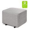 image:imageDavinci Universal Gliding Ottoman in Performance Cream Linen Greenguard Gold amp CertiPURUS CertifiedMisty Grey