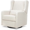 image:imageCarters Arlo Glider Recliner Nursery Chair  Water amp Stain Resistant Glider Rocking Chair for Nursery  GREENGUARD Gold FSC amp CertiPUR US Certified  Cozy Cream Swivel Rocker Recliner Chair  Glider Recliner Nursery Chair w 360 Swivel  GREENGUARD Gold amp FSC Certified Glider Rocking ChairPerformance Charcoal Double Stripe Linen
