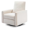 image:imageDavinci Penny Swivel Glider Recliner Performance Cream EcoWeave  Rock Your Baby To Sleep w GREENGUARD Gold Certified Nursery Recliner Chair  Manual 360 Swivel  Water amp Stain ResistantPerformance Cream