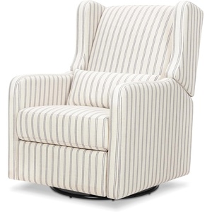 image:imageCarters Arlo Glider Recliner Nursery Chair  Water amp Stain Resistant Glider Rocking Chair for Nursery  GREENGUARD Gold FSC amp CertiPUR US Certified  Cozy Cream Swivel Rocker Recliner Chair  Glider Recliner Nursery Chair w 360 Swivel  GREENGUARD Gold amp FSC Certified Glider Rocking ChairPerformance Charcoal Double Stripe Linen
