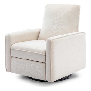 image:imageDavinci Penny Swivel Glider Recliner Performance Cream EcoWeave  Rock Your Baby To Sleep w GREENGUARD Gold Certified Nursery Recliner Chair  Manual 360 Swivel  Water amp Stain ResistantPerformance Cream