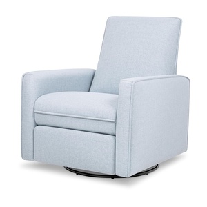 image:imageDavinci Penny Swivel Glider Recliner Performance Cream EcoWeave  Rock Your Baby To Sleep w GREENGUARD Gold Certified Nursery Recliner Chair  Manual 360 Swivel  Water amp Stain ResistantPerformance Chambray Ecotwill