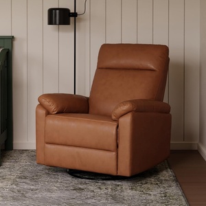 image:imageDavinci Suzy Recliner Glider w 360 Swivel Manual Cozy Cream Boucle  GREENGUARD Gold amp CertiPURUS Certified  Ultra Cozy Recliner Chair for Nursery amp Living Room  Manual ReclinerVegan Tan