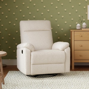 image:imageDavinci Suzy Recliner Glider w 360 Swivel Manual Pine Green  GREENGUARD Gold amp CertiPURUS Certified  Ultra Cozy Recliner Chair for Nursery amp Living Room  Manual ReclinerCozy Cream Boucle
