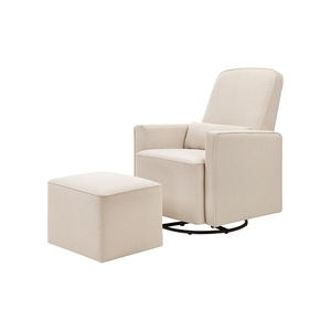 image:imagedaVinci Olive 360 Swivel Glider Chair w Storage Ottoman  Water amp Stain Resistant Rocking Glider  GREENGUARD Gold amp FSC Certified Versatile Rocking Chair for Nursery amp Living Room Polyester CreamCream