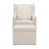 image:imageCarters by DaVinci Adrian Swivel Glider with Storage Ottoman in Ivory Boucle Greenguard Gold amp CertiPURUS CertifiedIvory Boucle