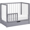 image:imageCarters by DaVinci Colby 4in1 Convertible Mini Crib with Trundle Drawer in White Greenguard Gold Certified Undercrib StorageGray and White