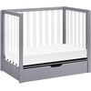image:imageCarters by DaVinci Colby 4in1 Convertible Mini Crib with Trundle Drawer in White Greenguard Gold Certified Undercrib StorageGray and White