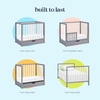 image:imageCarters by DaVinci Colby 4in1 Convertible Mini Crib with Trundle Drawer in White Greenguard Gold Certified Undercrib StorageGray and White