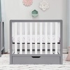 image:imageCarters by DaVinci Colby 4in1 Convertible Mini Crib with Trundle Drawer in White Greenguard Gold Certified Undercrib StorageGray and White