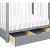 image:imageCarters by DaVinci Colby 4in1 Convertible Mini Crib with Trundle Drawer in White Greenguard Gold Certified Undercrib StorageGray and White