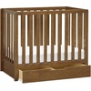 image:imageCarters by DaVinci Colby 4in1 Convertible Mini Crib with Trundle Drawer in White Greenguard Gold Certified Undercrib StorageWalnut