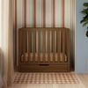 image:imageCarters by DaVinci Colby 4in1 Convertible Mini Crib with Trundle Drawer in White Greenguard Gold Certified Undercrib StorageWalnut