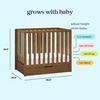 image:imageCarters by DaVinci Colby 4in1 Convertible Mini Crib with Trundle Drawer in White Greenguard Gold Certified Undercrib StorageWalnut