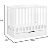 image:imageCarters by DaVinci Colby 4in1 Convertible Mini Crib with Trundle Drawer in White Greenguard Gold Certified Undercrib StorageWhite