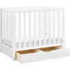 image:imageCarters by DaVinci Colby 4in1 Convertible Mini Crib with Trundle Drawer in White Greenguard Gold Certified Undercrib StorageWhite