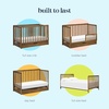 image:imageCarters by Davinci Colby 4in1 Convertible Crib wTrundle Storage  GREENGUARD Certified Convertible Baby Crib to Toddler Bed Daybed FullSize Bed  4 Adjustable Mattress Heights Walnut