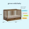 image:imageCarters by Davinci Colby 4in1 Convertible Crib wTrundle Storage  GREENGUARD Certified Convertible Baby Crib to Toddler Bed Daybed FullSize Bed  4 Adjustable Mattress Heights Walnut